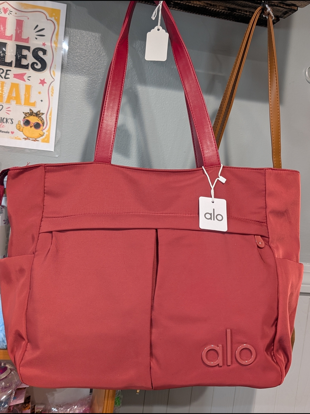 ALO Yoga Dusty Rose Tote Bag with Dual Straps